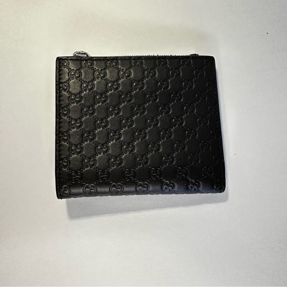 Gucci Embossed Black Leather Card Holder